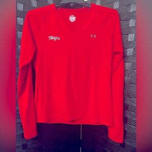Maryland Terrapins UMD Long Sleeve T-Shirt Red Under Armour Size Large Women’s